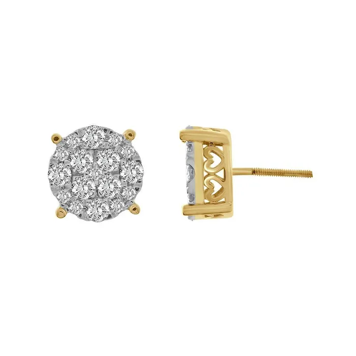 AV Earrings LADIES STUD EARRINGS 200CT ROUND DIAMOND 10K YELLOW GOLD AV Earrings LADIES STUD EARRINGS 200CT ROUND DIAMOND 10K YELLOW GOLD