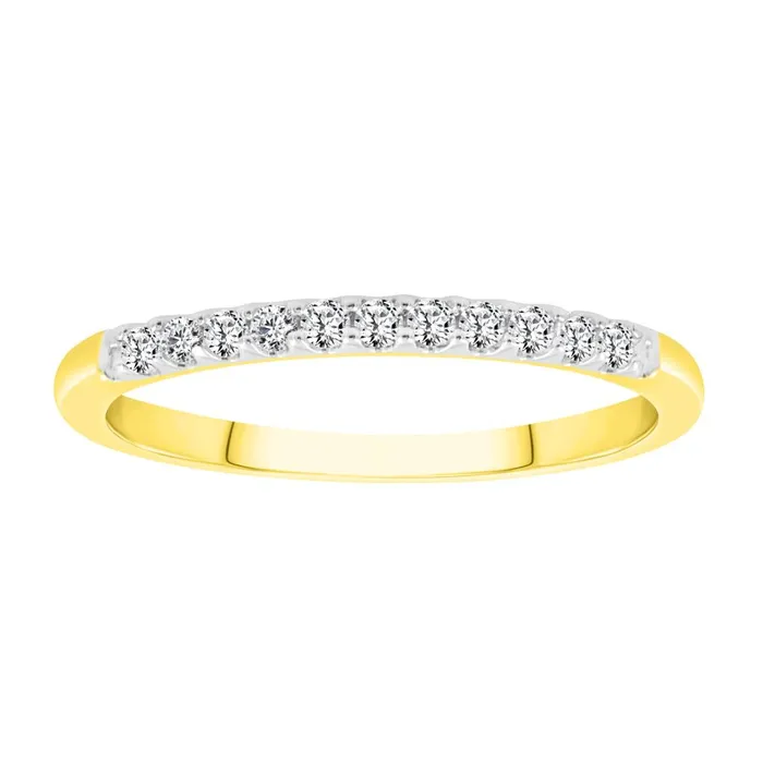 AV Rings LADIES BAND 015CT ROUND DIAMOND 14K YELLOW GOLD SI QUALITY