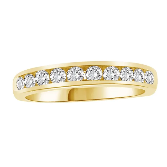 AV Rings LADIES BAND 050CT ROUND DIAMOND 14K YELLOW GOLD SI QUALITY
