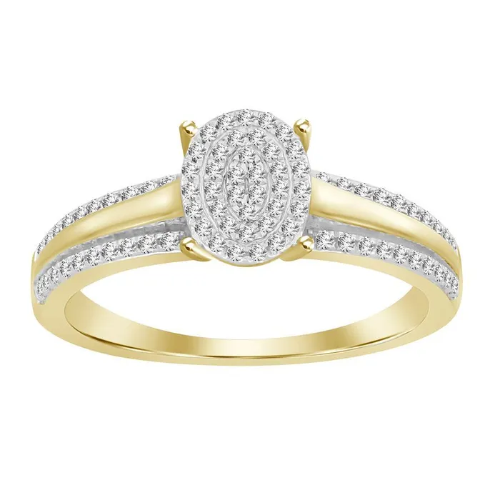 AV Rings LADIES RING 020CT ROUND DIAMOND 10K YELLOW GOLD