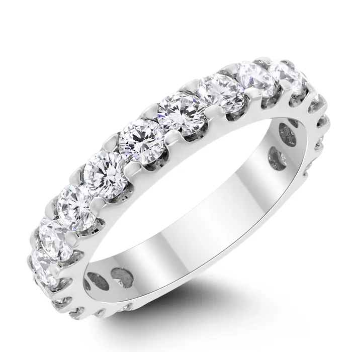 Beauvince 34th Way Diamond Band 149 ct Diamonds in White Gold Rings