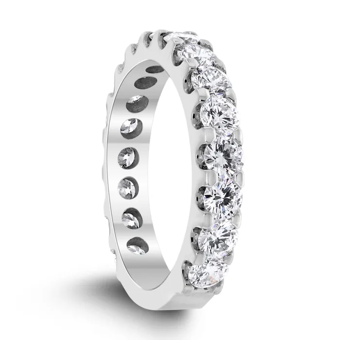 Beauvince 34th Way Diamond Band 149 ct Diamonds in White Gold Rings