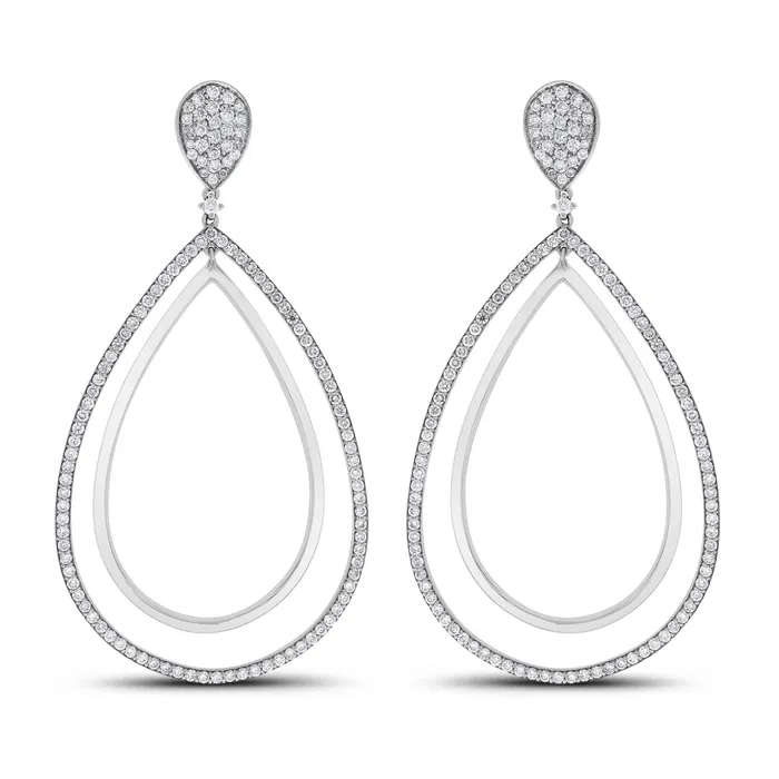 Beauvince Earrings Audrey Diamond Earrings 425 ct Diamonds in White Gold