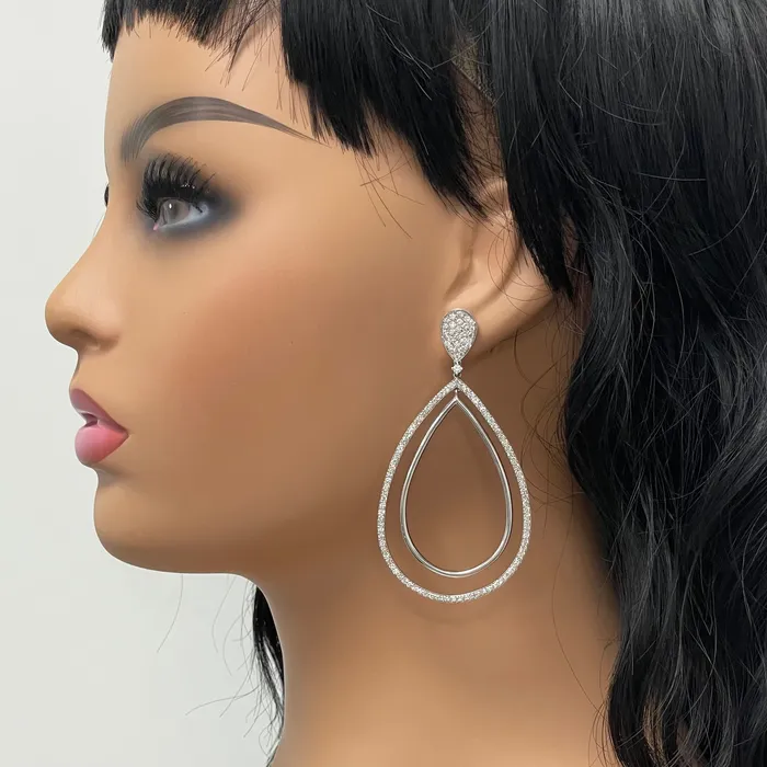 Beauvince Earrings Audrey Diamond Earrings 425 ct Diamonds in White Gold
