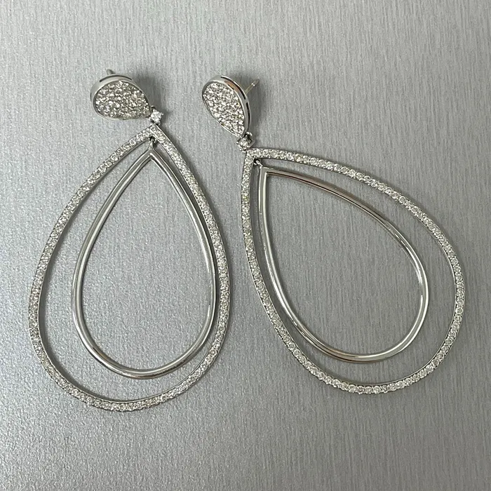 Beauvince Earrings Audrey Diamond Earrings 425 ct Diamonds in White Gold