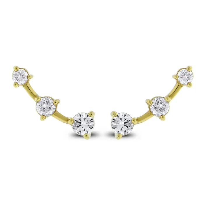 Beauvince Grape Wine Ear Climbers Falls 110 ct Diamonds in Yellow Gold Beauvince Earrings Beauvince Grape Wine Ear Climbers Falls 110 ct Diamonds in Yellow Gold Beauvince Earrings
