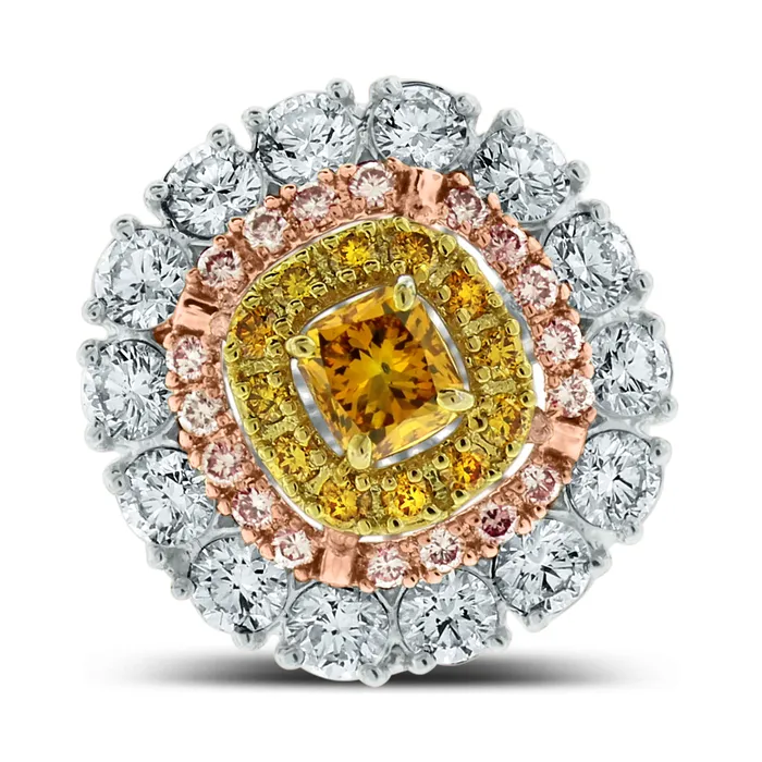 Beauvince Rings Sun Diamond Cocktail Ring 258 ct Diamonds in Gold