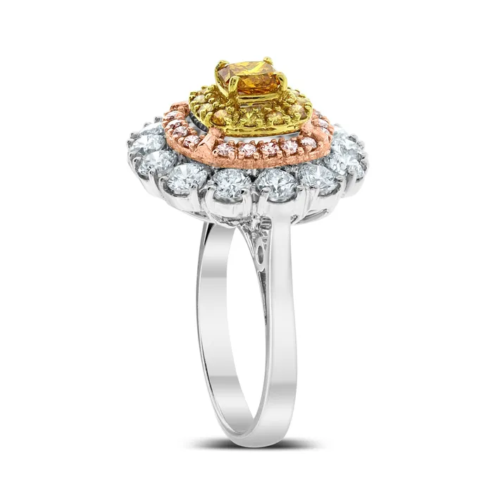 Beauvince Rings Sun Diamond Cocktail Ring 258 ct Diamonds in Gold