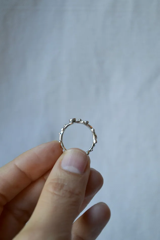 Branch Rings Branch Solitaire Silver Ring