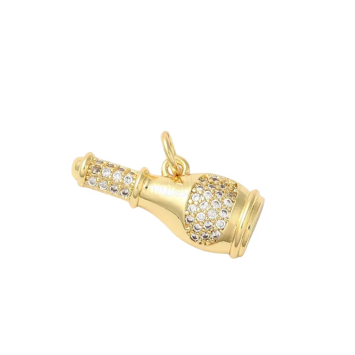Charm Necklaces pau jewelry Champagne bottle charm