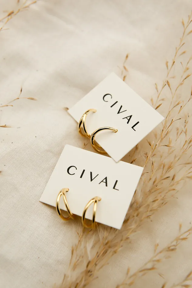 CIVAL Collective Illusion hoop Earrings