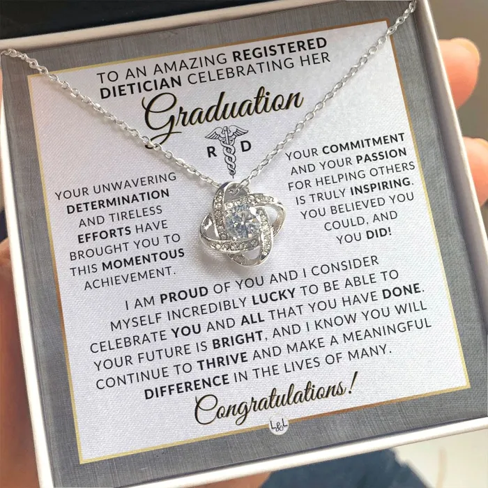 Congratulations Registered Dietitian Necklace to Celebrate Graduation Registered Dietitian Graduation Gift For Her 2024 Graduation Gift Idea For Her ShineOn Fulfillment Necklaces