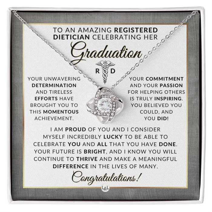 Congratulations Registered Dietitian Necklace to Celebrate Graduation Registered Dietitian Graduation Gift For Her 2024 Graduation Gift Idea For Her ShineOn Fulfillment Necklaces