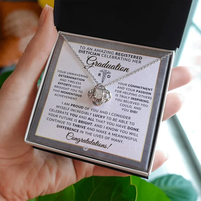 Congratulations Registered Dietitian Necklace to Celebrate Graduation Registered Dietitian Graduation Gift For Her 2024 Graduation Gift Idea For Her ShineOn Fulfillment Necklaces