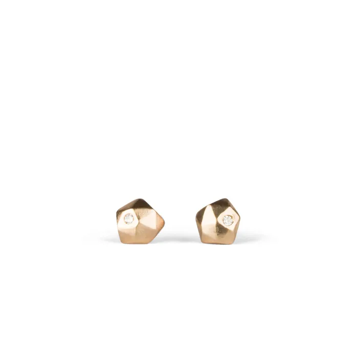 Corey Egan Earrings Gold Micro Fragment Diamond Stud Earrings
