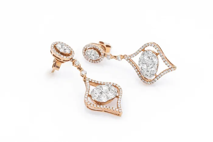 crown Jewels and Coin 374 ctw Post Drop Diamond Earrings Earrings