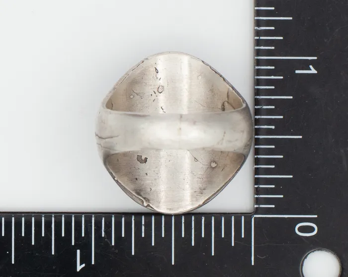 Crown Jewels Coin Navajo Handmade Sterling Silver Ring Hallmark Unknown Size 11 Rings