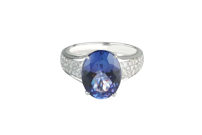 Crown Jewels Coin Rings 51 ct Tanzanite and Diamond Ring
