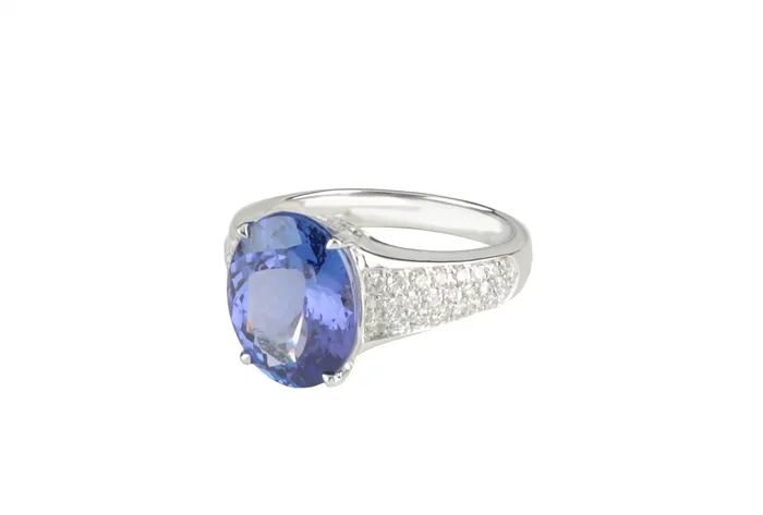 Crown Jewels Coin Rings 51 ct Tanzanite and Diamond Ring Crown Jewels Coin Rings 51 ct Tanzanite and Diamond Ring