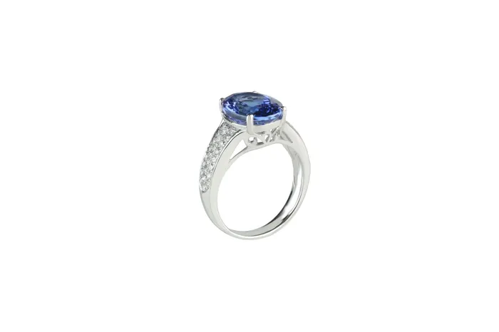 Crown Jewels Coin Rings 51 ct Tanzanite and Diamond Ring Crown Jewels Coin Rings 51 ct Tanzanite and Diamond Ring