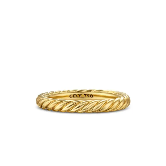 David Yurman Cable Band Ring in 18K Yellow Gold DAVID YURMAN INC Rings