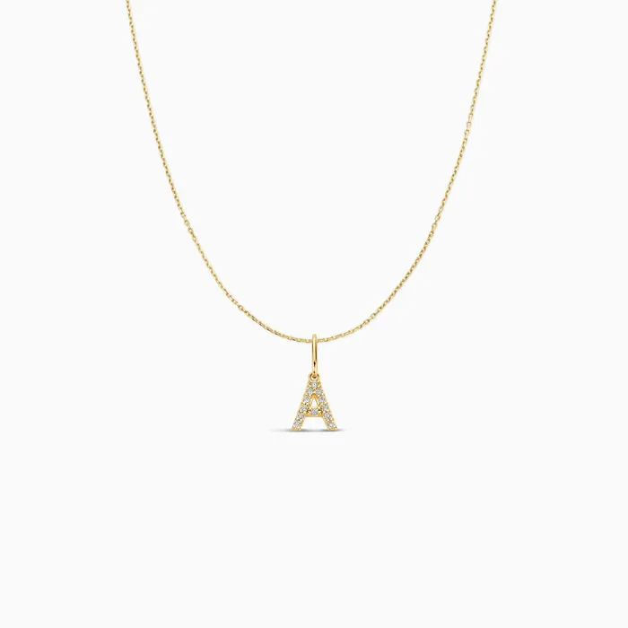 Diamond Initial Necklace Set Eline Rosina Necklaces