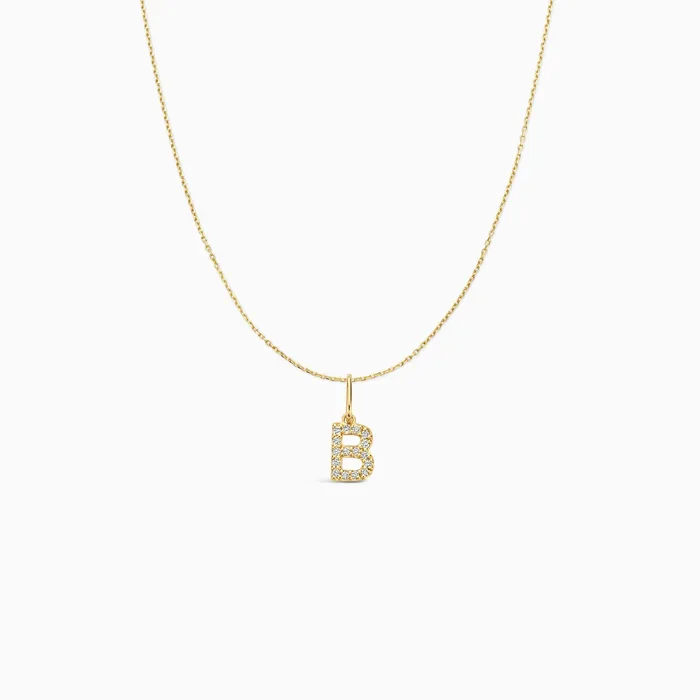 Diamond Initial Necklace Set Eline Rosina Necklaces