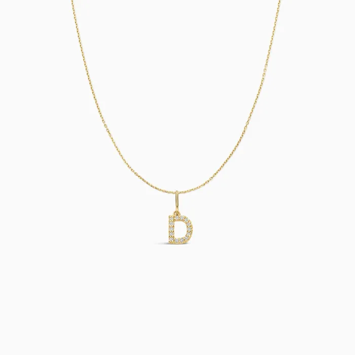 Diamond Initial Necklace Set Eline Rosina Necklaces
