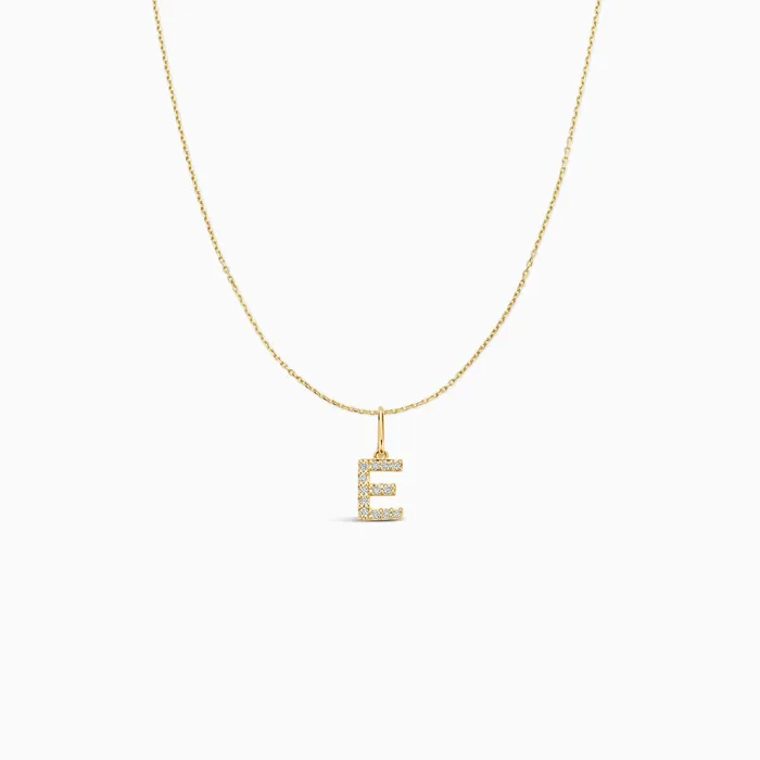 Diamond Initial Necklace Set Eline Rosina Necklaces