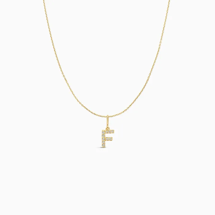 Diamond Initial Necklace Set Eline Rosina Necklaces