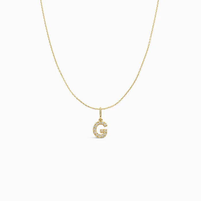 Diamond Initial Necklace Set Eline Rosina Necklaces