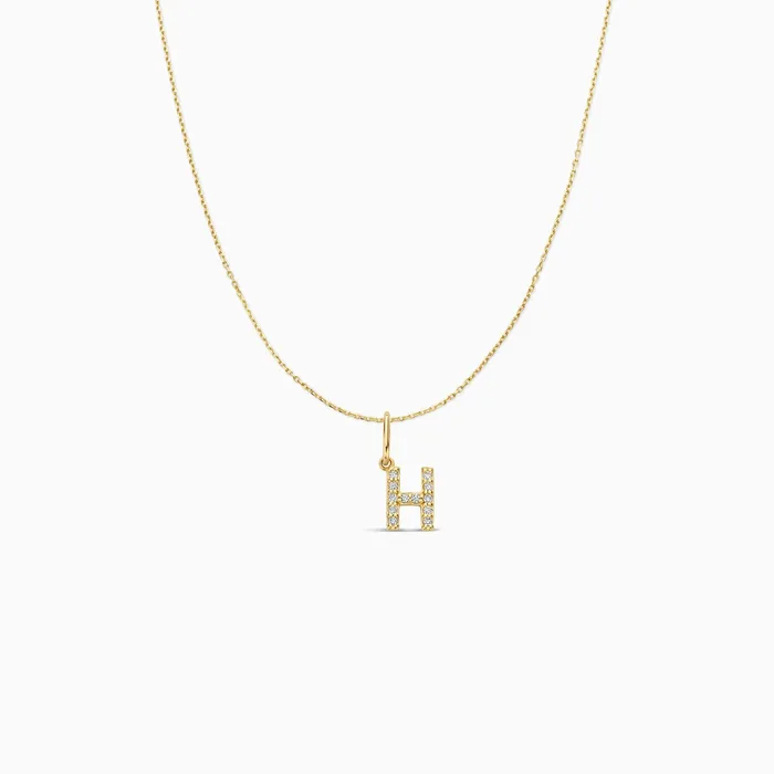 Diamond Initial Necklace Set Eline Rosina Necklaces