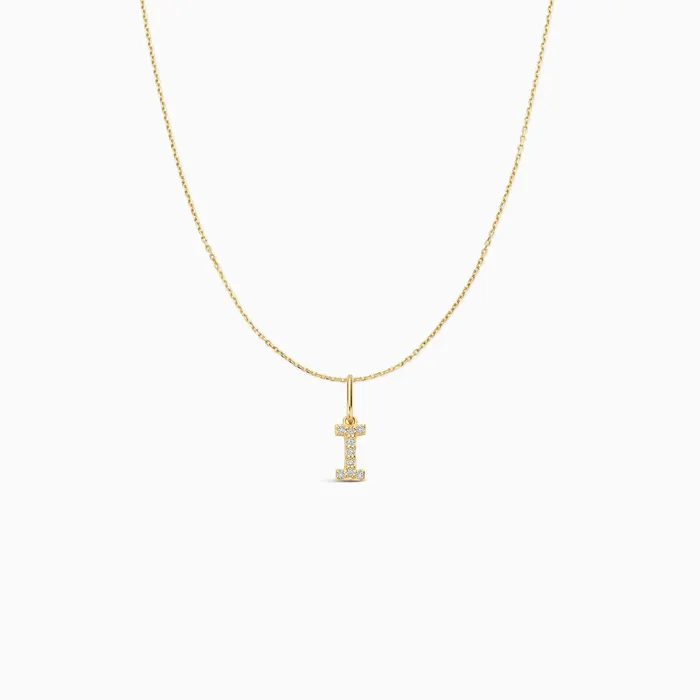 Diamond Initial Necklace Set Eline Rosina Necklaces