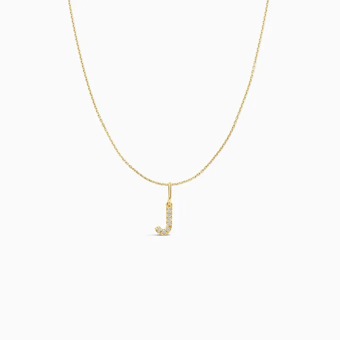 Diamond Initial Necklace Set Eline Rosina Necklaces