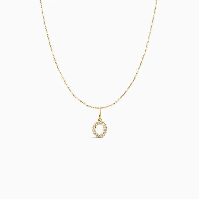 Diamond Initial Necklace Set Eline Rosina Necklaces