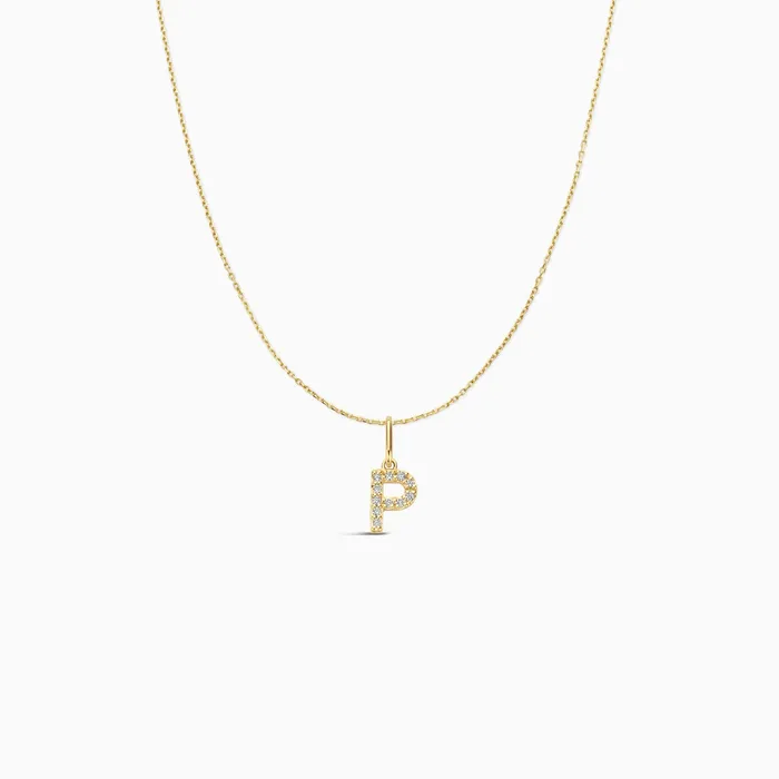 Diamond Initial Necklace Set Eline Rosina Necklaces