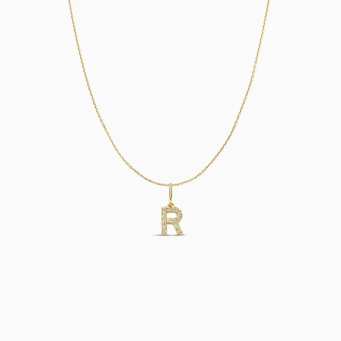 Diamond Initial Necklace Set Eline Rosina Necklaces
