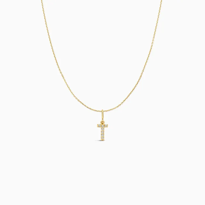 Diamond Initial Necklace Set Eline Rosina Necklaces
