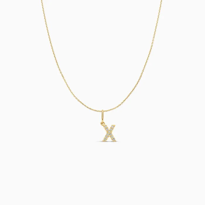 Diamond Initial Necklace Set Eline Rosina Necklaces