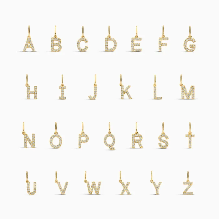 Diamond Initial Necklace Set Eline Rosina Necklaces