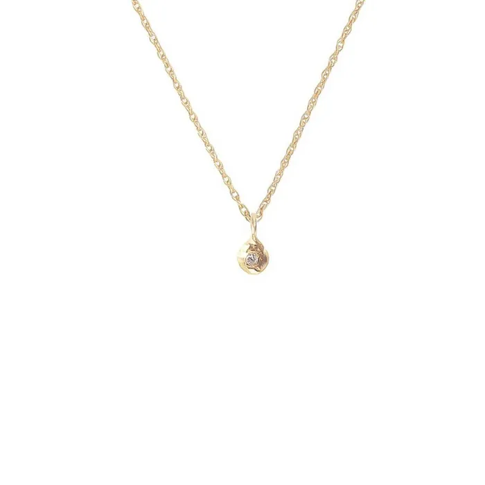 Diamond Pebble Necklace Lacee Alexandra Necklaces