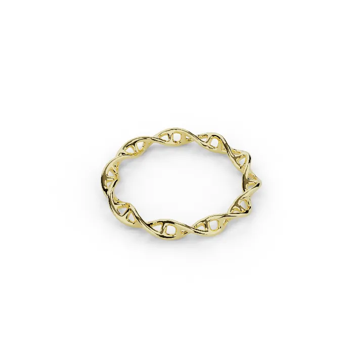 DNA ring 9K solid yellow gold sciencejewelry1824 Rings