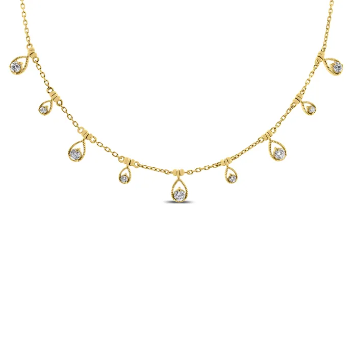 Drops of Jupiter Necklace 061 ct Diamonds in White Gold Beauvince Necklaces
