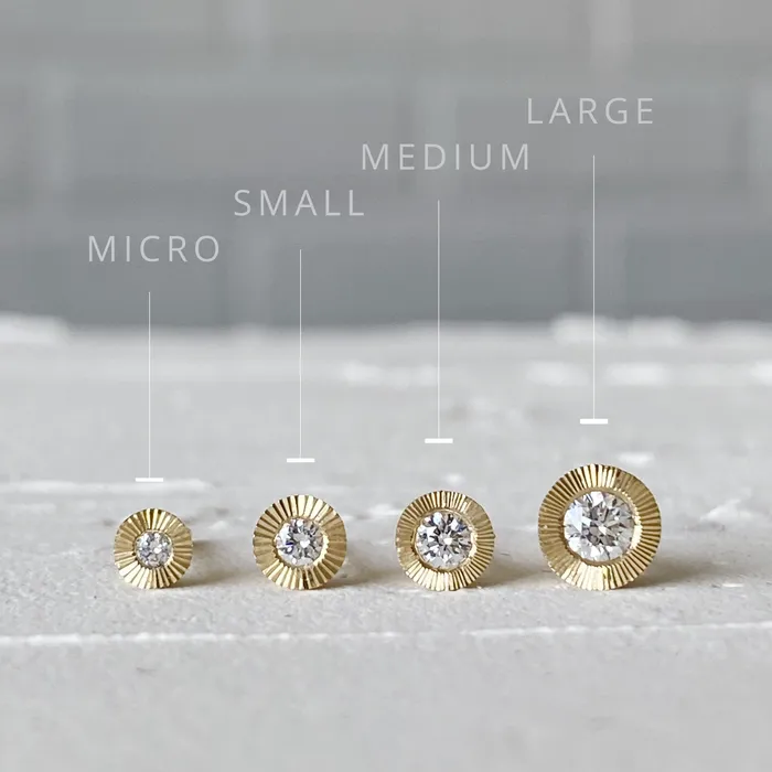 Earrings Corey Egan Small Aurora Diamond Stud Earring in Yellow Gold