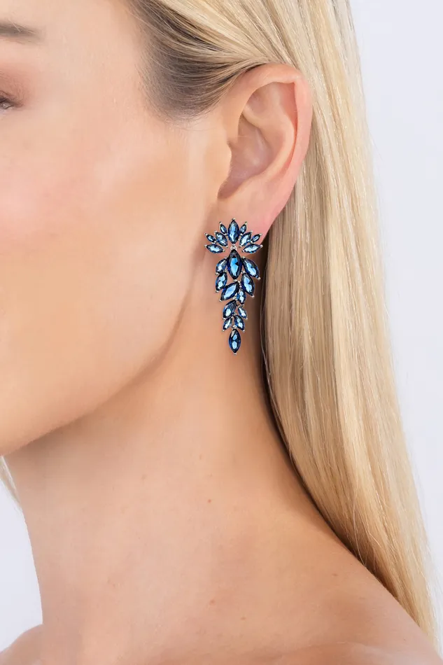 Earrings Eye Candy LA Diana Drop Earrings Green