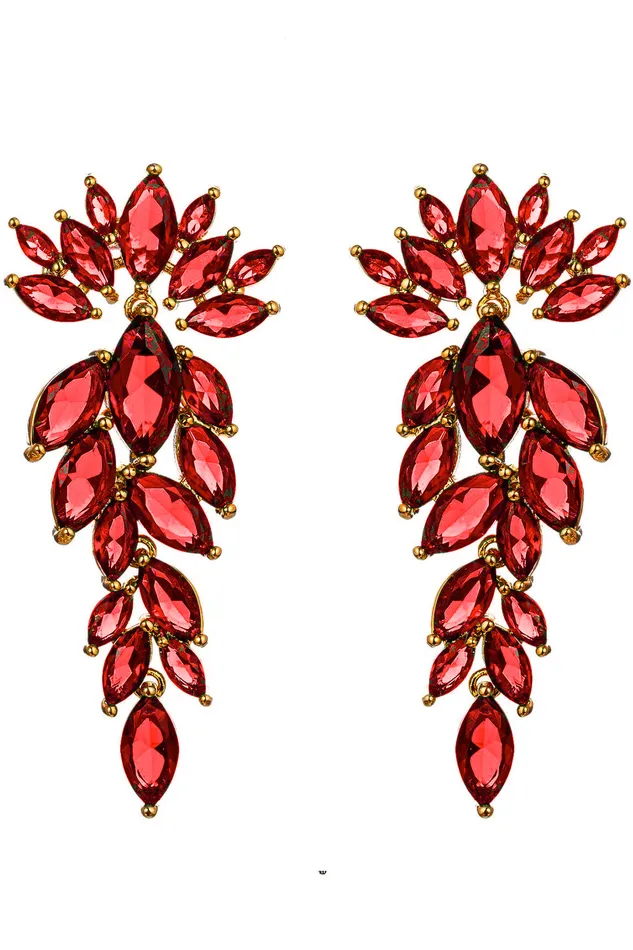 Earrings Eye Candy LA Diana Drop Earrings Green