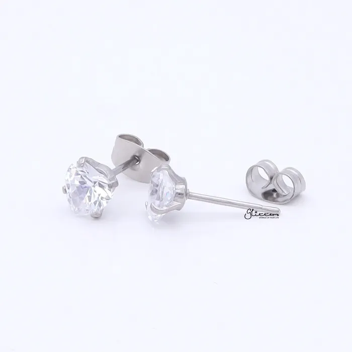 Earrings Glitters Heart CZ Stainless Steel Stud Earrings Earrings Glitters Heart CZ Stainless Steel Stud Earrings