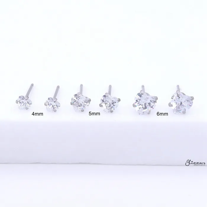 Earrings Glitters Heart CZ Stainless Steel Stud Earrings Earrings Glitters Heart CZ Stainless Steel Stud Earrings