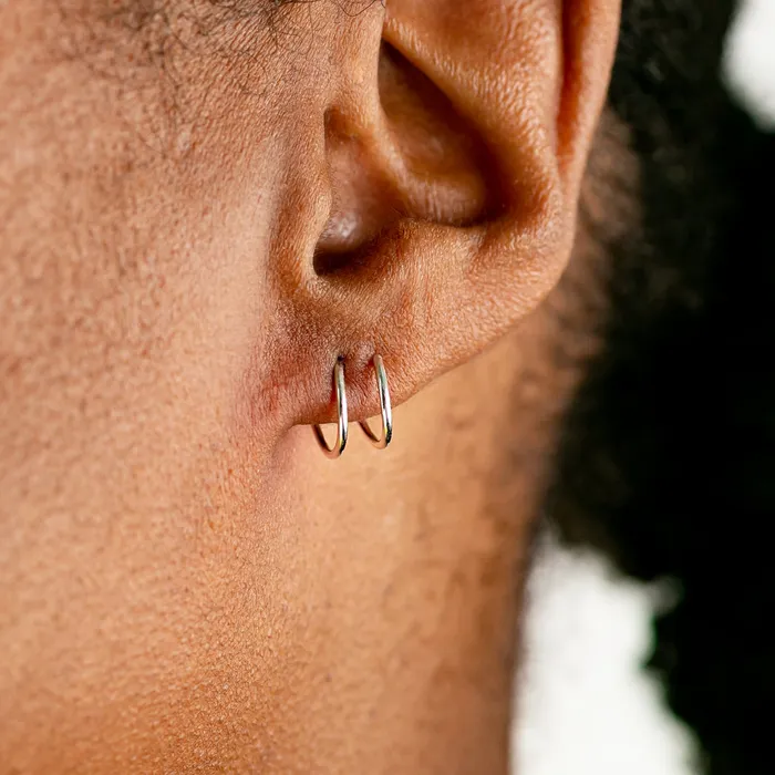 Earrings Grayling Tiny Twist Double Huggie Earrings Set Smooth Finish