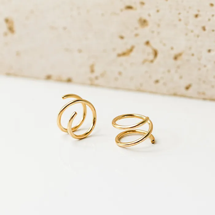 Earrings Grayling Tiny Twist Double Huggie Earrings Set Smooth Finish
